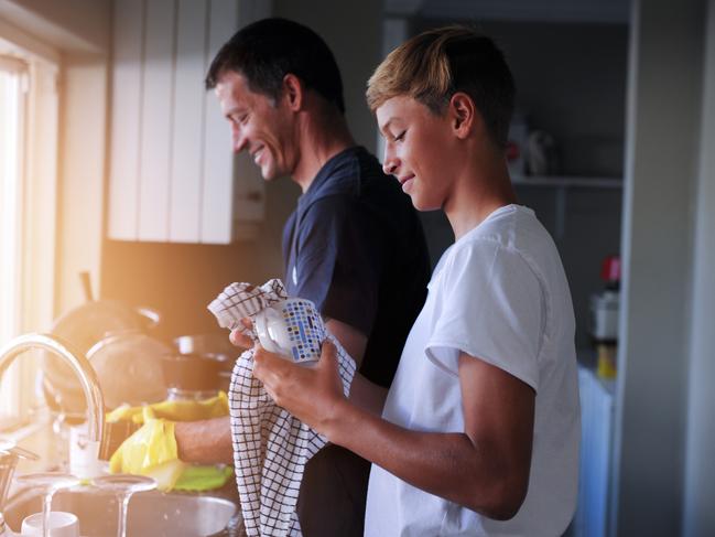 Getting your children to help with housework and chores helps them become more responsible, Dr Justin says. Picture: iStock