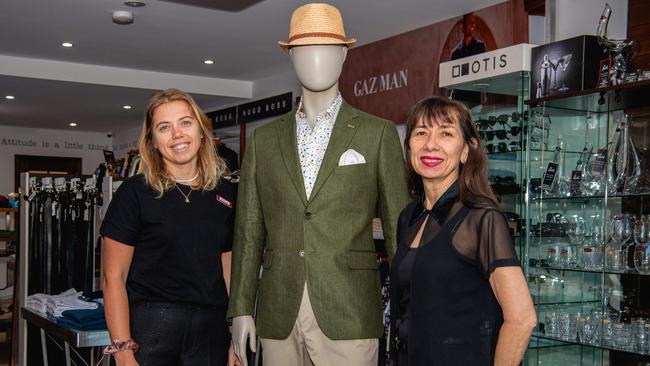 Darlene Chin at Attitude for Men show off some of the fashion the Darwin CBD has on offer ahead of the Darwin Cup Carnival. Picture: Pema Tamang Pakhrin