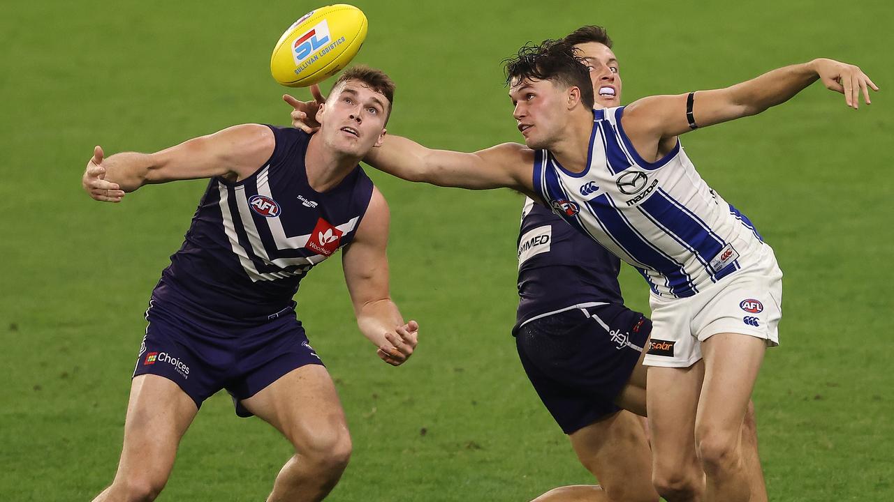 The Dockers got the better of the Roos in the clash. Picture: Paul Kane/Getty Images