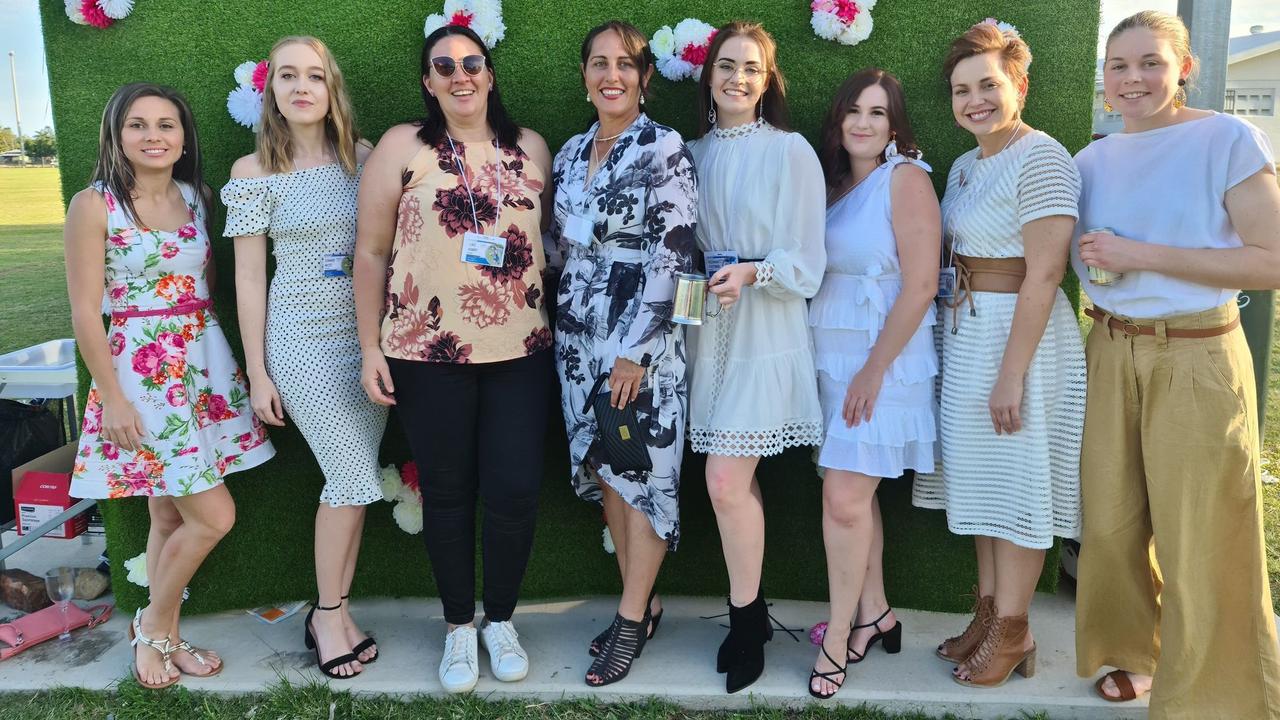 Brothers players Willow Boulton, Brittany Jaques, Pam Waine, Tam Graham, Monique Murphy, Jordan Stanley, Rachele Belz and Taivia Dunne changed from jerseys into stunning outfits to enjoy the White Tea Party as part of the club's Ladies Day celebrations.