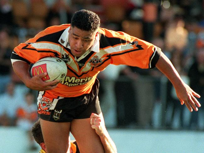 Hopoate in his playing days with the Tigers.