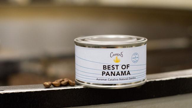 Campos Coffee‘s ’Best of Panama’ Geisha blend, which will sell for $80 per 50-gram tin. Picture: Campos.