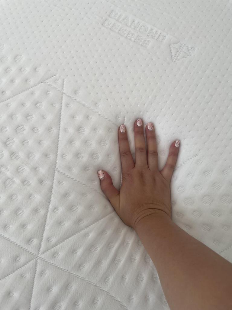 The best feature of the Emma Diamond Mattress Topper is undoubtedly its temperature regulating feature. Picture: Melody Teh/Supplied
