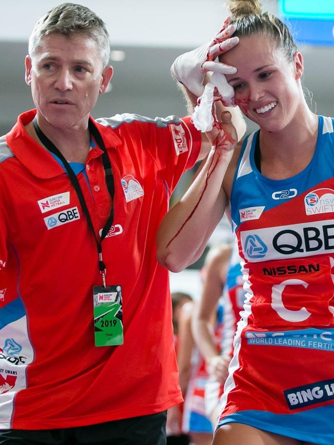 Paige Hadley required stitches in the pre-season. 