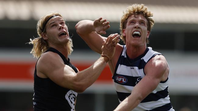 Toby Conway is challenging Rhys Stanley for the No.1 ruck spot. Picture: Michael Klein