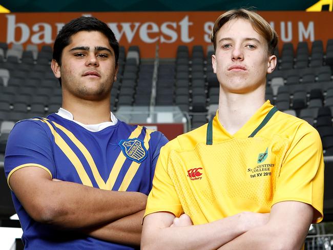 Alex Rice, Waverley, and Nathan Gartner, St Augustine's. Pic: Karen Watson