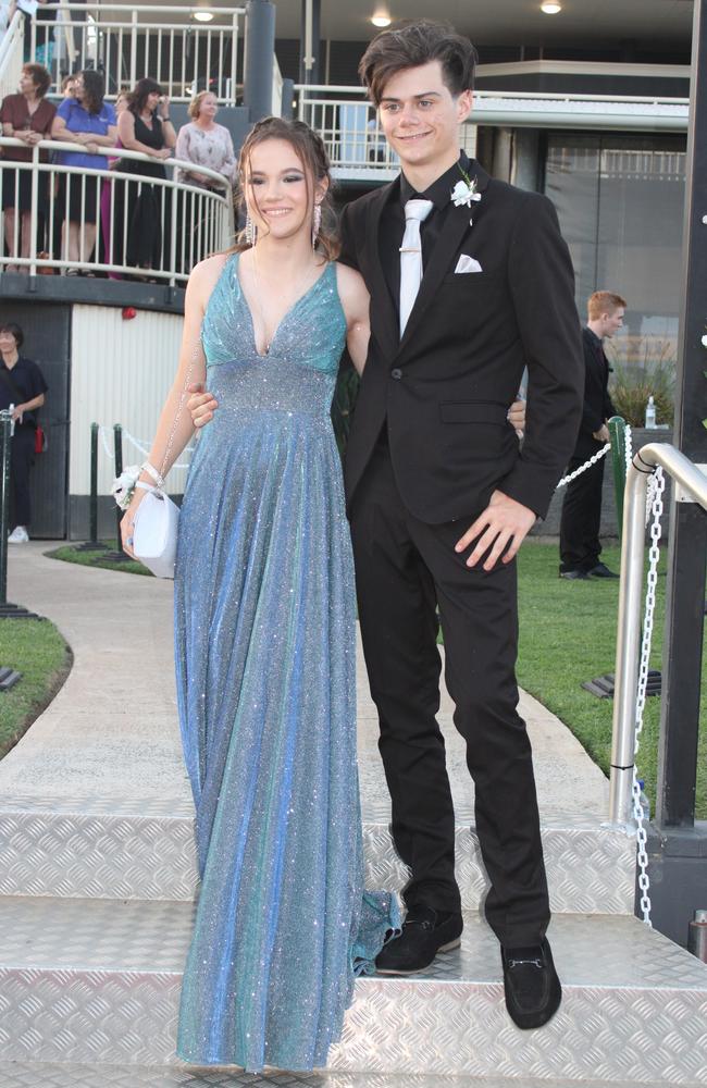 Shelby Giblin Lloyd and Logan Latter at the 2023 Bundaberg North State High School Prom.