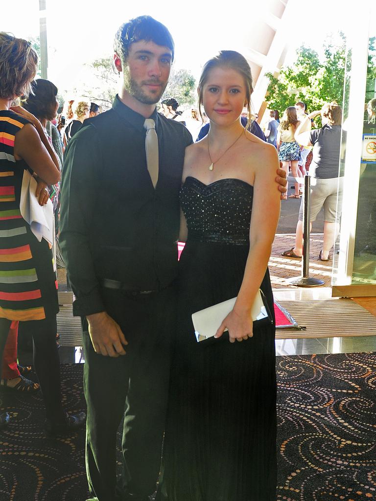 Ben Corbett and Rachel Krombholz at the 2014 Centralian Senior College College formal. Picture: JUSTIN BRIERTY / NT NEWS