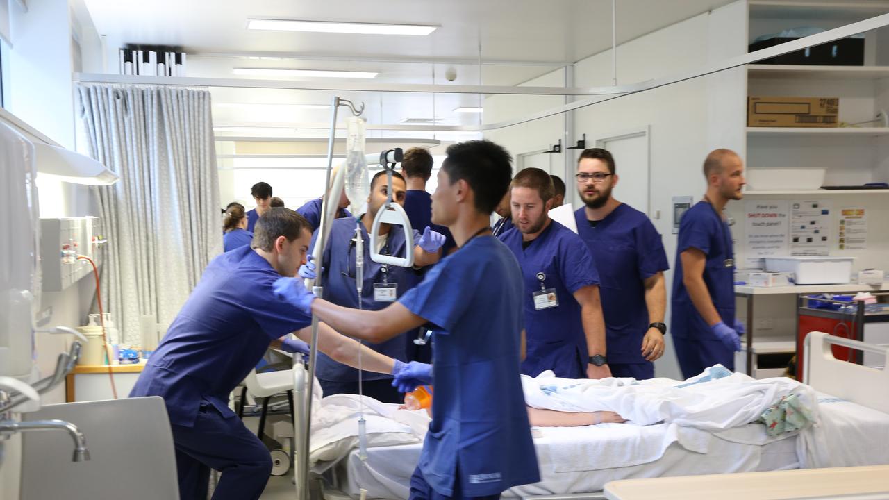 University of Sydney medical students (above at a clinical emergency training scenario) have been asked to join the new COVID-19 fighting force.