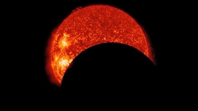 NASA satellite captures partial Solar Eclipse