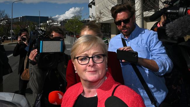 Liberal senator Linda Reynolds leaves the ACT Supreme Court after testifying in the rape trial of Bruce Lehrmann. Picture: AAP/Mick Tsikas