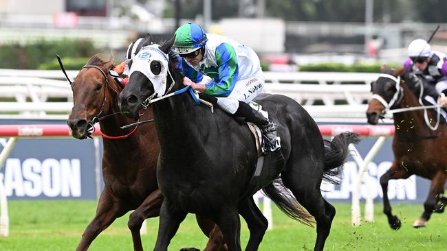 I Wish I Win exacts revenge on Bella Nipotina to win the Group 1 Kingsford Smith Cup for Luke Nolen. Picture: Grant Peters - Trackside Photography.