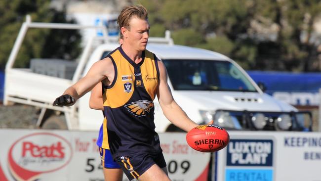 Former Fremantle player Josh Mellington booted 130 goals for Echuca United.