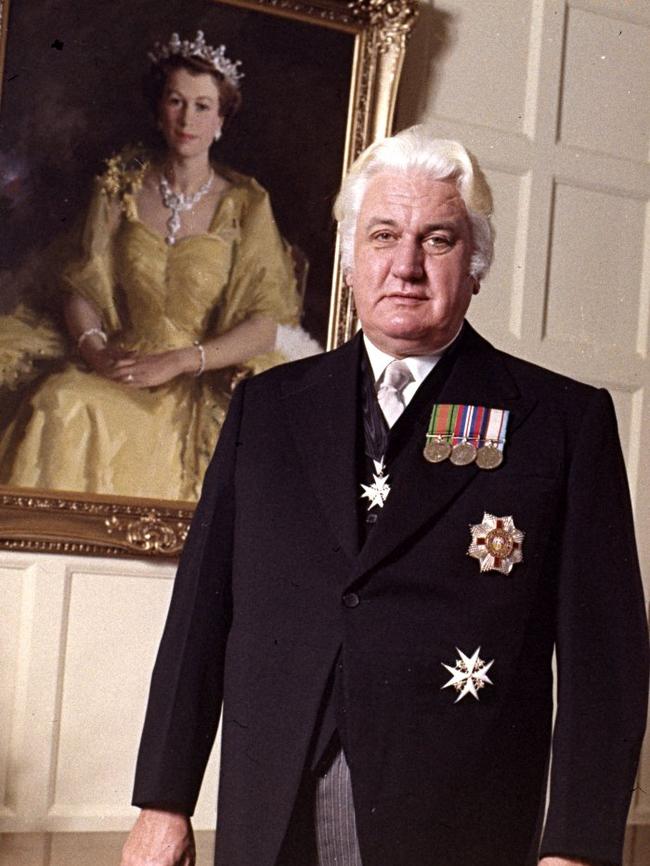 1974 portrait of Australian Governor-General Sir John Kerr. Picture source: National Archives of Australia.