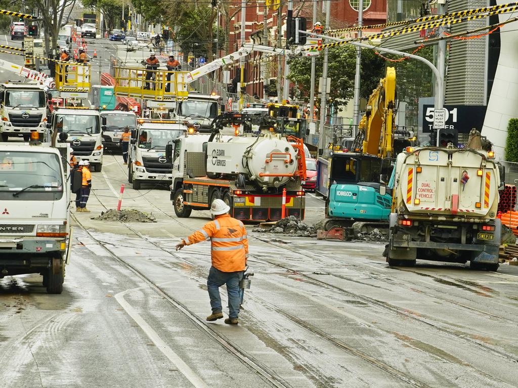 How can Melbourne rate more highly than Sydney, where they start and finish road projects, writes Patrick Carlyon. Picture: NewsWire / Luis Enrique Ascui