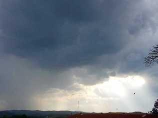 The storm rolling in over Gympie yesterday afternoon. Photo contributed by Joshua Gilliland. Picture: Contributed