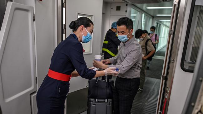 Boarding is set to be staggered to help staff enforce social distancing. Picture: Martin Abbugao