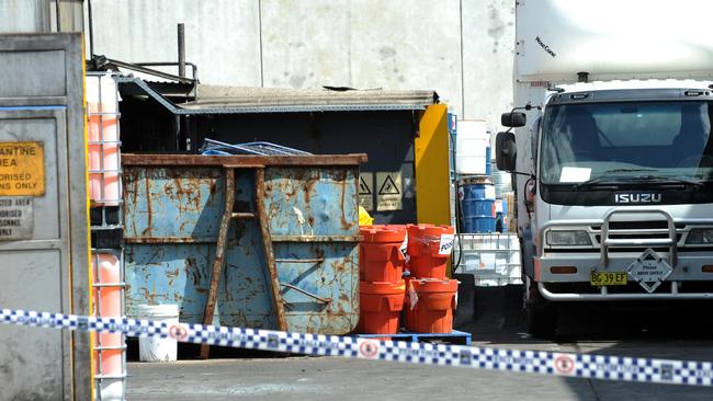 Gordon Cramp stabbed to death Lance Hargreaves behind a stack of crates. Picture: Supplied