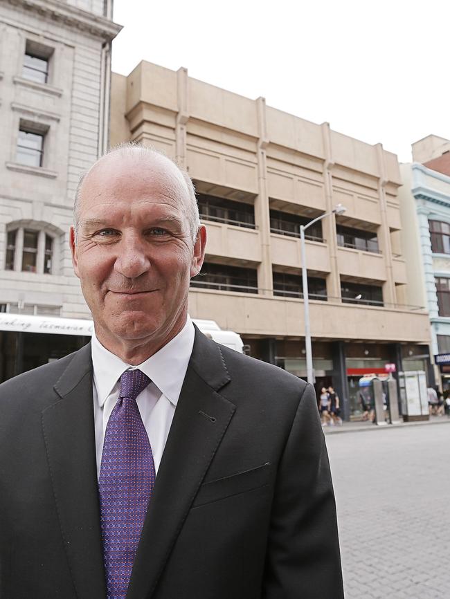 Hyatt Hotel’s area vice-president Robert Dawson in front of the site of the new Hyatt hotel. Picture: MATHEW FARRELL