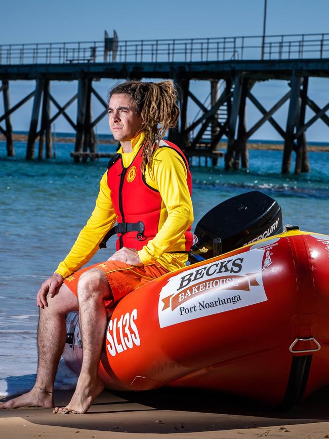 Port Noarlunga SLSSA’S Trent Stone at Port Noarlunga. Picture: Tom Huntley