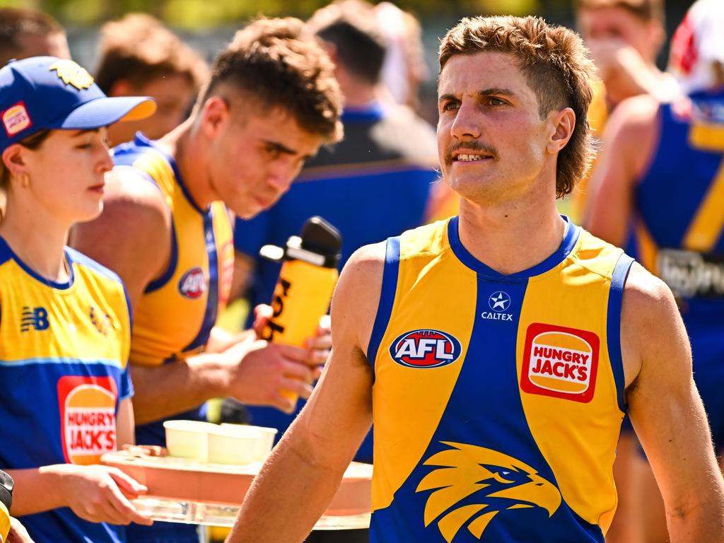 Liam Baker. (Photo by Daniel Carson/AFL Photos via Getty Images)