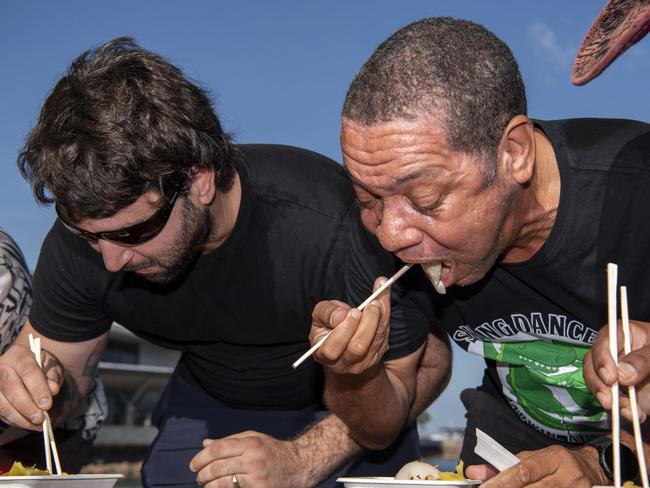 Dumpling eating competition. Picture: Pema Tamang Pakhrin