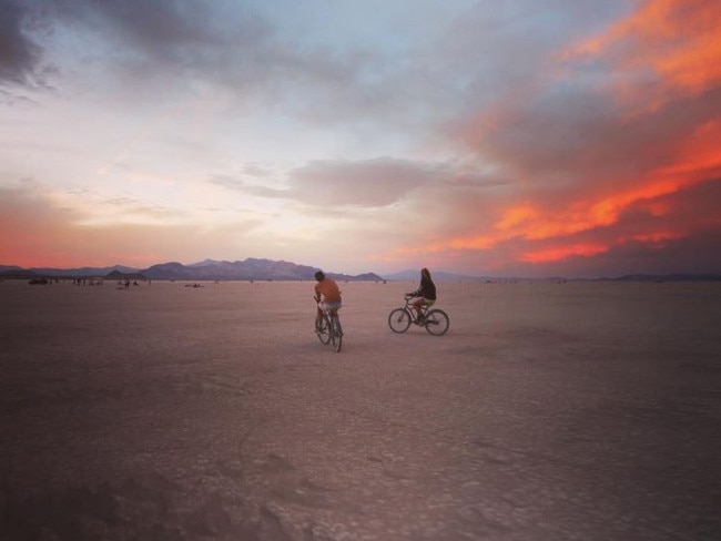 German model Heidi Klum at the 2016 Burning Man Festival in the Black Rock Desert, Nevada. Picture: Instagram