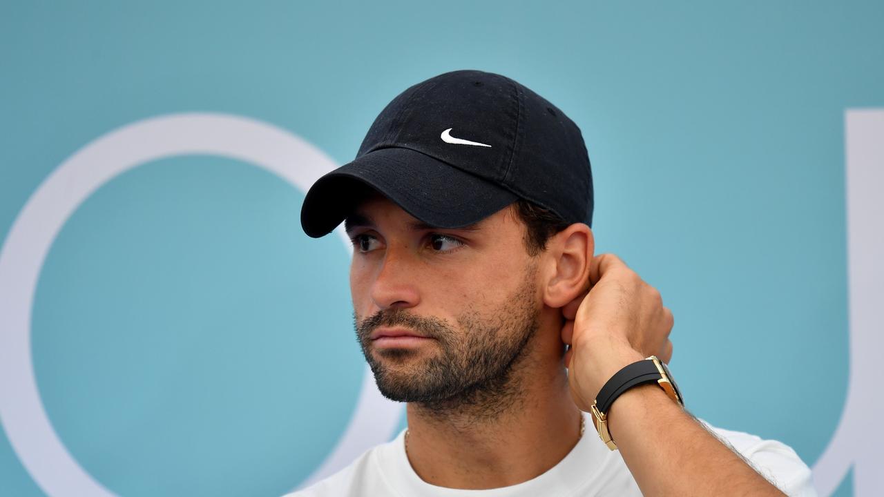 Bulgarian tennis player Grigor Dimitrov has tested positive for the coronavirus. Picture: AFP