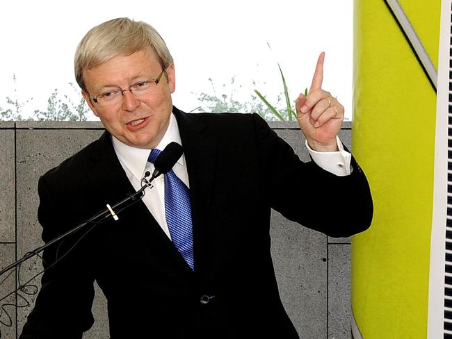 Former Prime Minister Kevin Rudd back in 2009. Photo: Craig Wilson