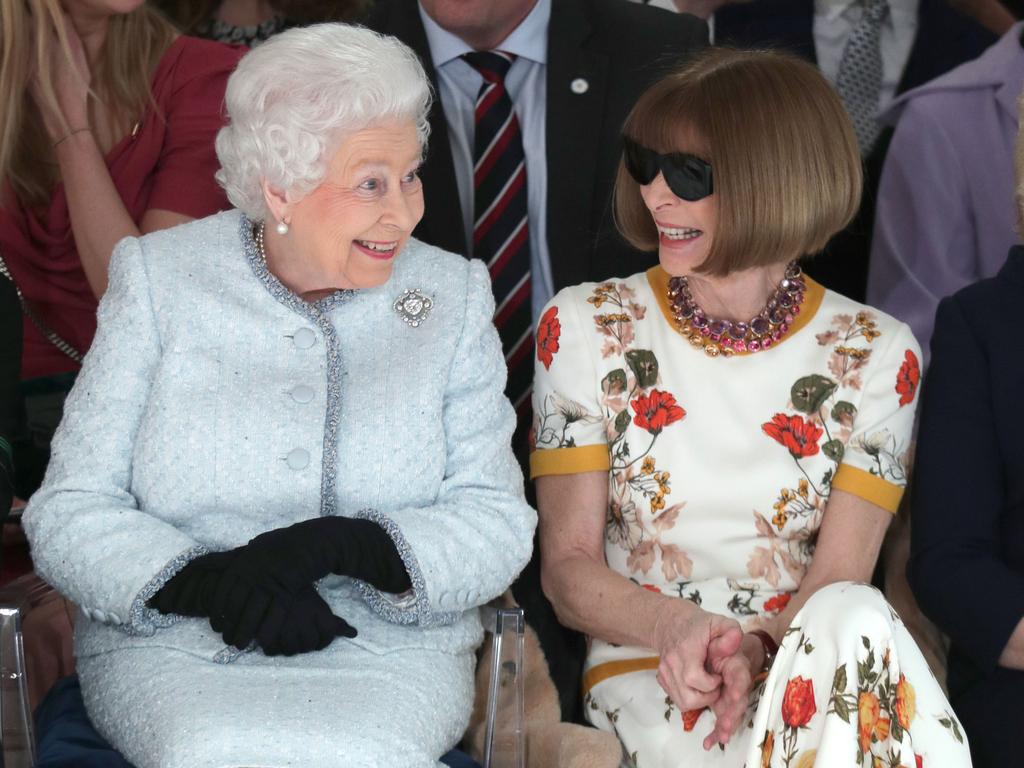 A modern moment with Vogue editor-in-chief Anna Wintour at London Fashion Week. Picture: Getty