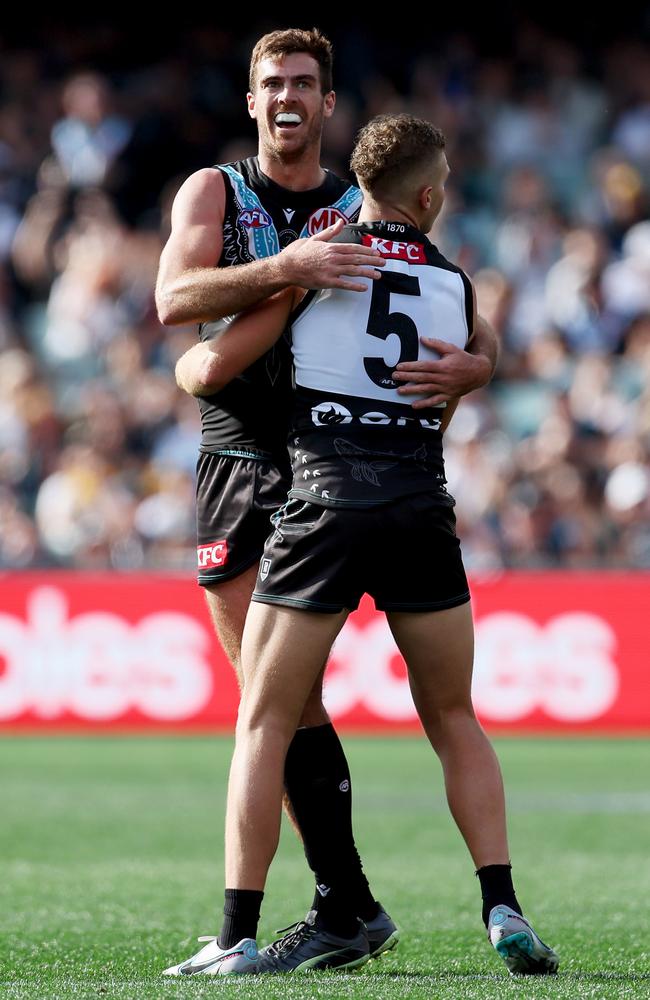 Geelong has rumoured interest in veteran Port Adelaide ruck Scott Lycett. Picture: James Elsby