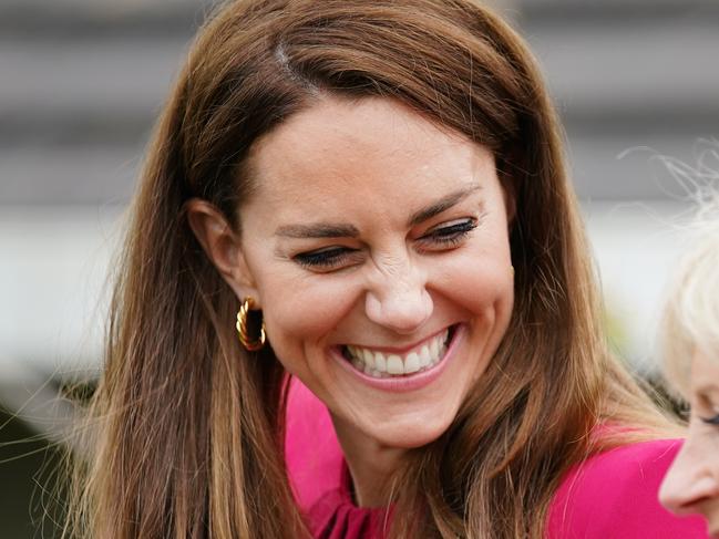 BESTPIX: HAYLE, UNITED KINGDOM - JUNE 11: Catherine, Duchess of Cambridge (L) and U.S. First Lady Dr Jill Biden during a visit to Connor Downs Academy, during the G7 summit in Cornwall on June 11, 2021 in Hayle, west Cornwall, England. (Photo by Aaron Chown/WPA Pool/Getty Images)