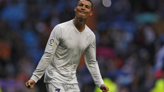 Real Madrid's Cristiano Ronaldo celebrates.