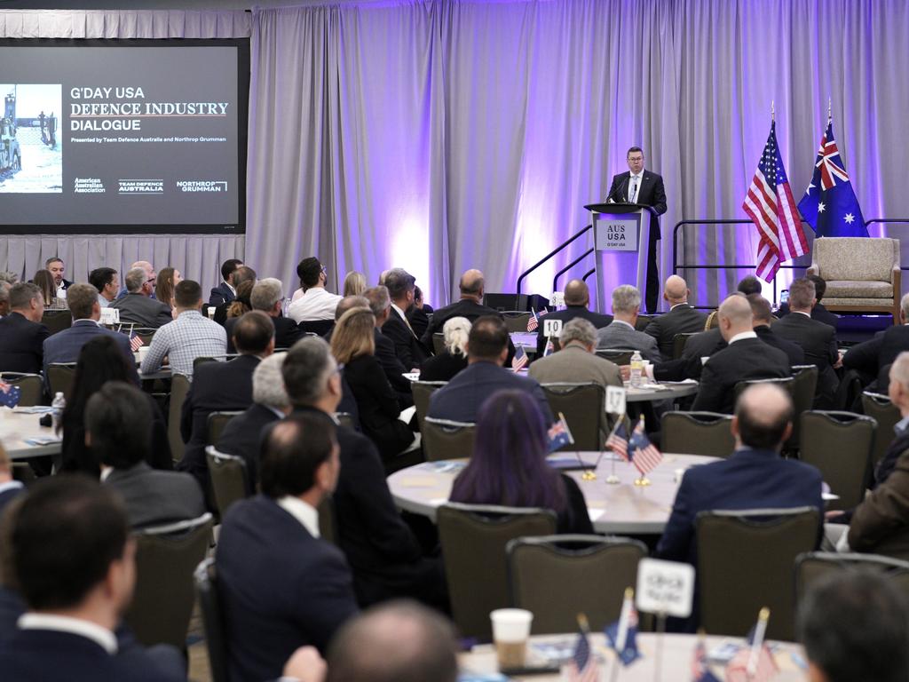 Australian Minister for Defence Industry Pat Conroy at the G'Day conference in Washington on October 13. Picture: Yuri Gripas