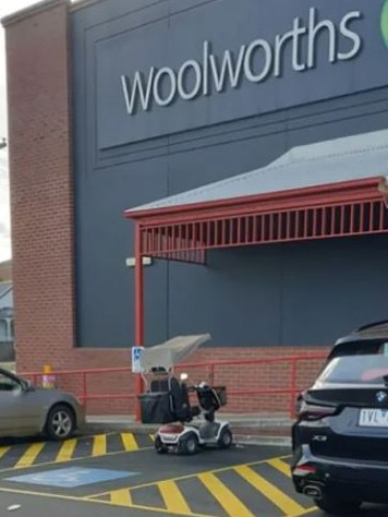 ‘Surely not legal,’ a woman wrote, sharing images of the scooter. Picture: Facebook