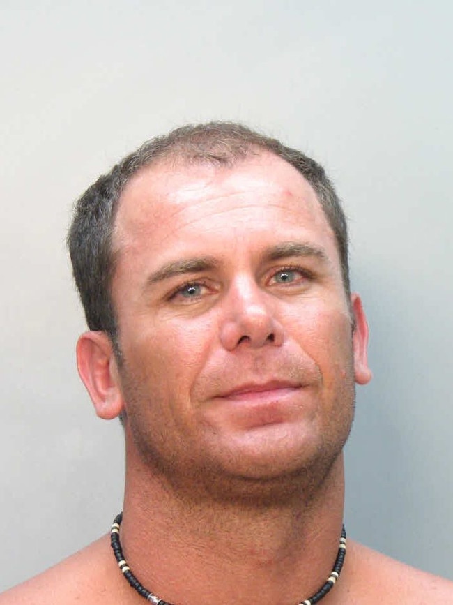 A Channel 9 screengrab of Carey’s mug shot in 2007.