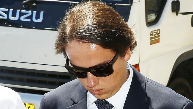 Jordan Brown leaves Penrith court after pleading guilty. Picture: John Appleyard