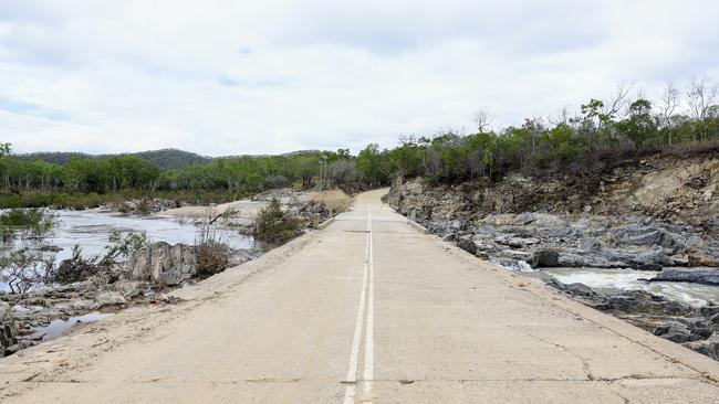 Police are investigating the single vehicle crash on the Mulligan Hwy. Picture: Brendan Radke