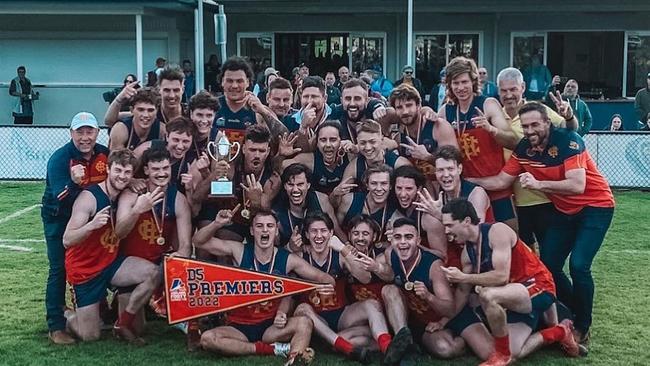 Hectorville was elated after its grand final upset of Lockleys. Picture: Hectorville Football Club