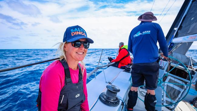 Skipper Annika Thomson in the race. Picture: Salty Dingo