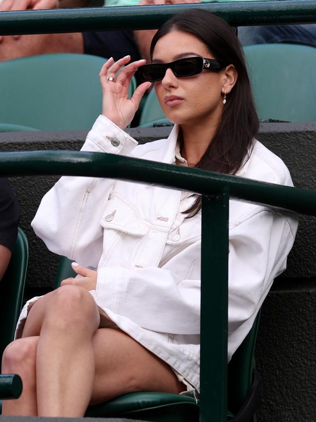 Costeen Hatzi has been sitting courtside with the Kyrgios family. Picture: Getty Images