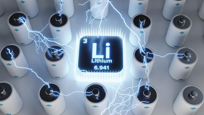 The price of lithium, which is used for batteries, has fallen substantially in the past year. Picture: iStock