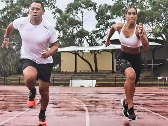 Reuben Enoka and Crystal Maguire, founders of the personal training business Just Train, on the northern beaches, have been voted the area’s best personal trainers 2023. Picture: Just Train