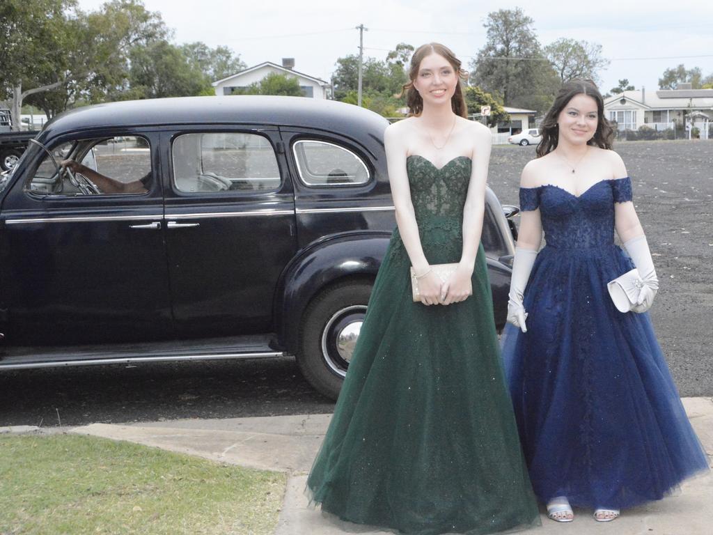 Leah Boal and T’sari Larsen at the Dalby Christian College Formal