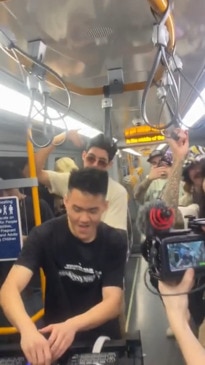 Rave takes over Brisbane train