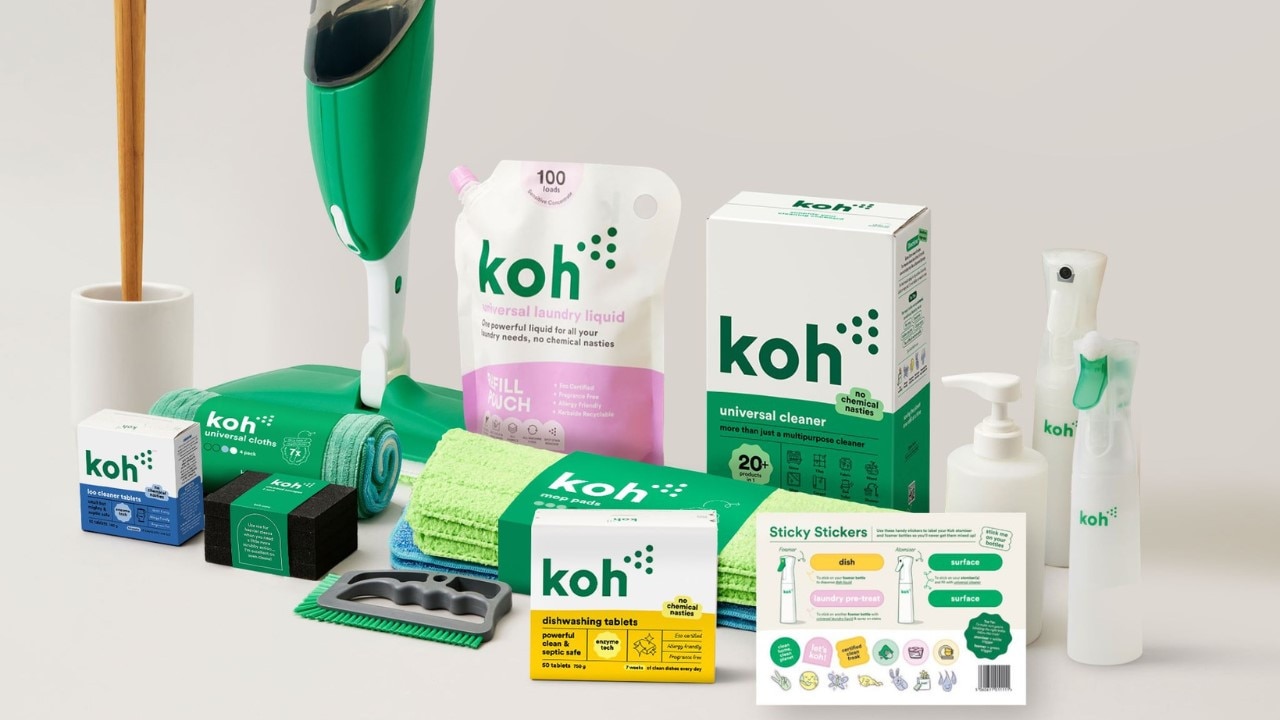 Koh cleaning products have been a huge hit on social media. Picture: Koh