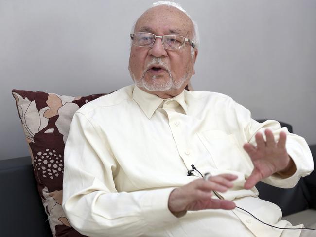 Mohammed Ismail Qasimyar, a member of a government peace council, speaks during an interview with The Associated Press at his residence in Kabul, Afghanistan, Monday, Oct. 29, 2018. A Taliban spokesman said Tuesday that five members of the Afghan Taliban who were freed from the U.S. military prison at Guantanamo Bay in exchange for captured American army Sgt. Bowe Bergdahl have joined the insurgent groupâ€™s political office in Qatar. But Qasimyar warned Washington against negotiating peace terms with the Taliban. (AP Photo/Massoud Hossaini)