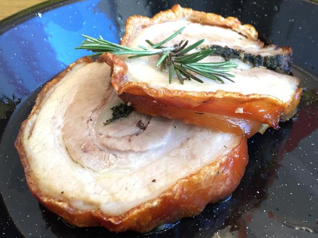 Pork belly from Italian Street Kitchen. Picture: Jenifer Jagielski