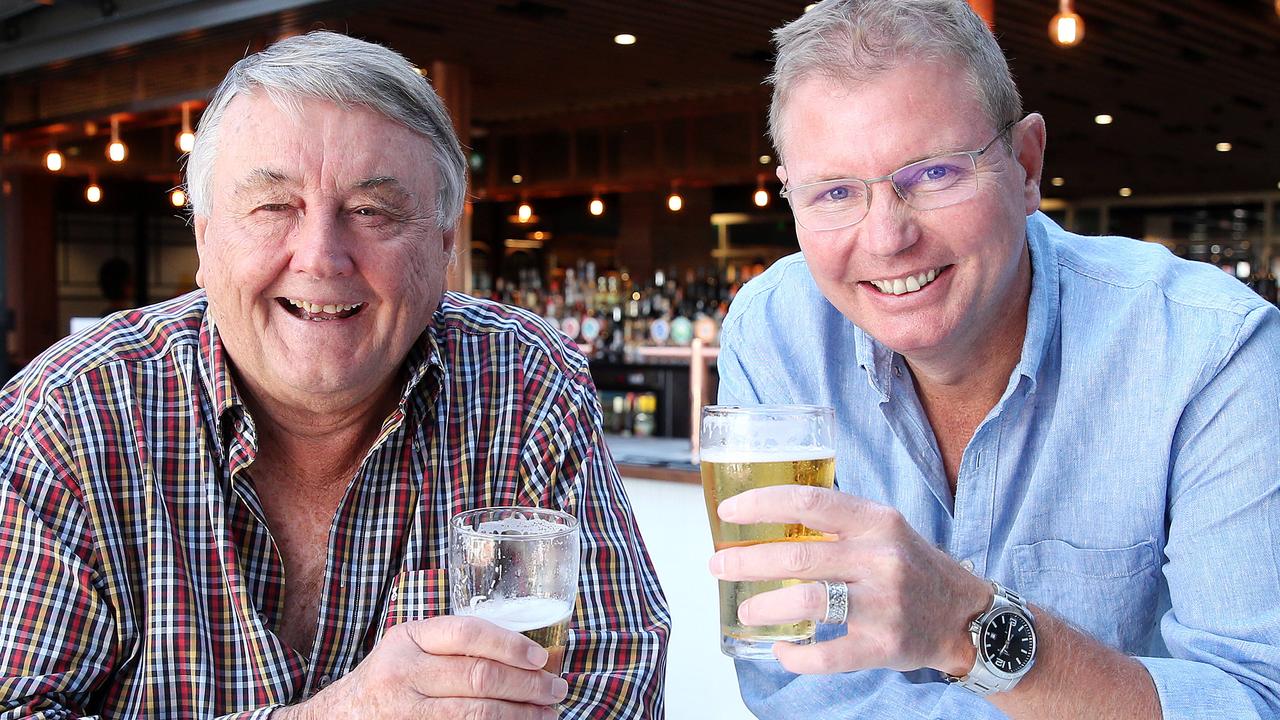 Craig Laundy, pictured with his father Arthur Laundy at their pub, Marsden Brewhouse, announced he was retiring just two months ago. Picture: Tim Hunter