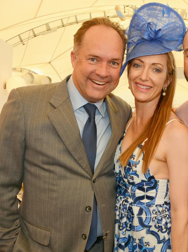 Jeff and Pat Worboys in The Dome VIP at Magic Millions after the company was put into administration.